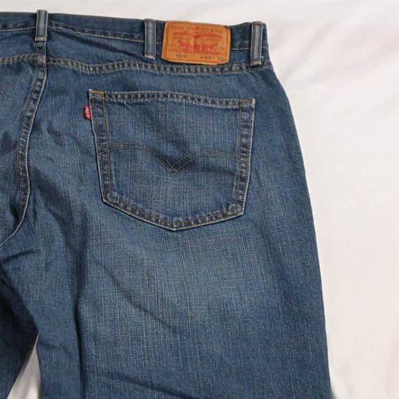 Levis 40 x 30 559 Relaxed Straight Medium Wash Denim Jeans - Picture 12 of 12